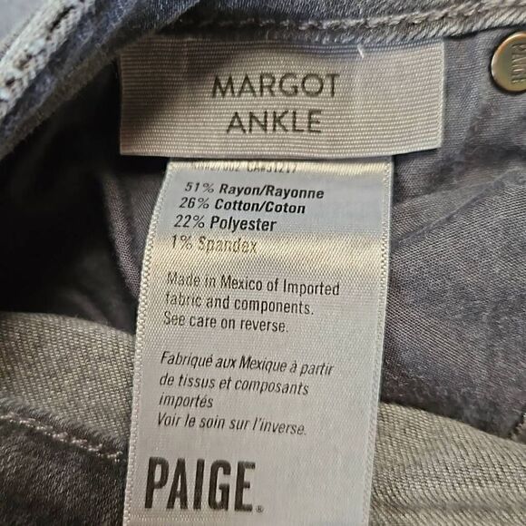 PAIGE Margot Ankle Black Denim Jeans - Picture 6 of 10